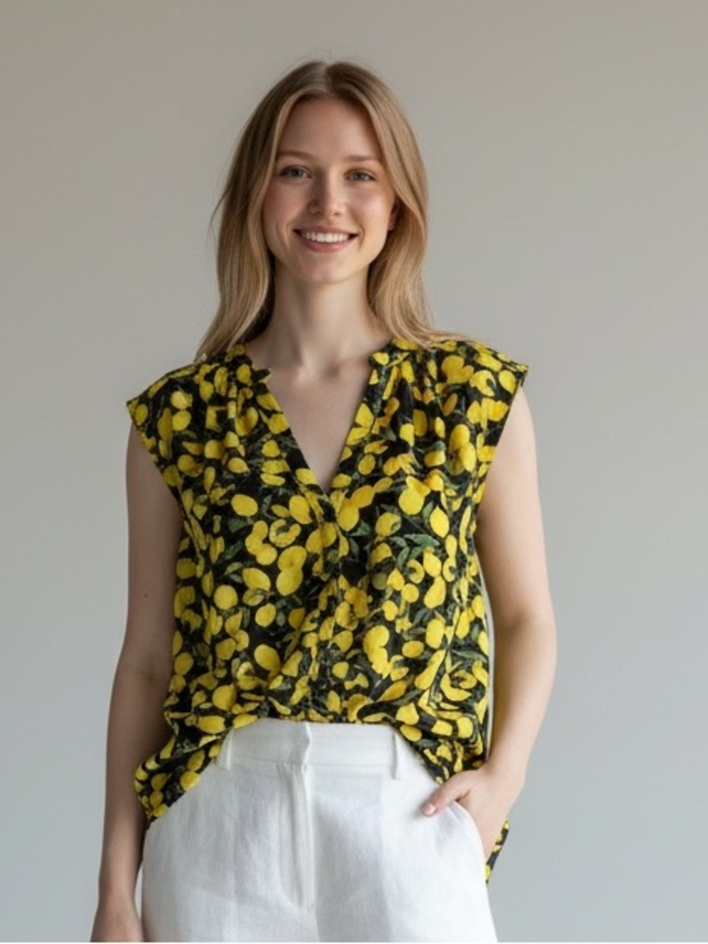 Philosophy Lemon Top Blouse